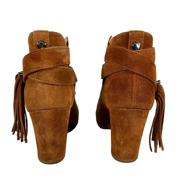 RAG & BONE Harrow Fringed Suede Ankle Boots - Picture 9 of 12